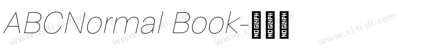 ABCNormal Book字体转换